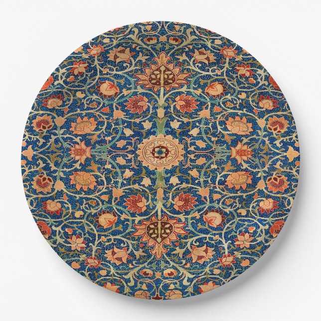 William Morris Carpet Design Paper Plate (Front)