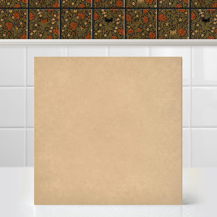 William Morris Cat Acanthus Leaf Beige Accent Ceramic Tile