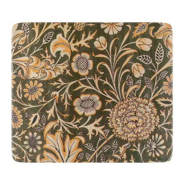 William Morris Cherwell Antique Floral Pattern Cutting Board (Front)
