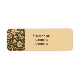 William Morris Cherwell Antique Floral Pattern Return Address Label