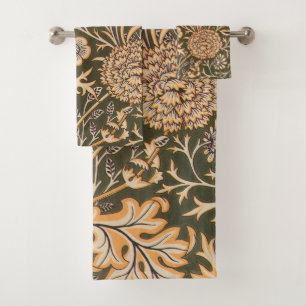 William Morris Cherwell Wallpaper Pattern Bath Towel Set
