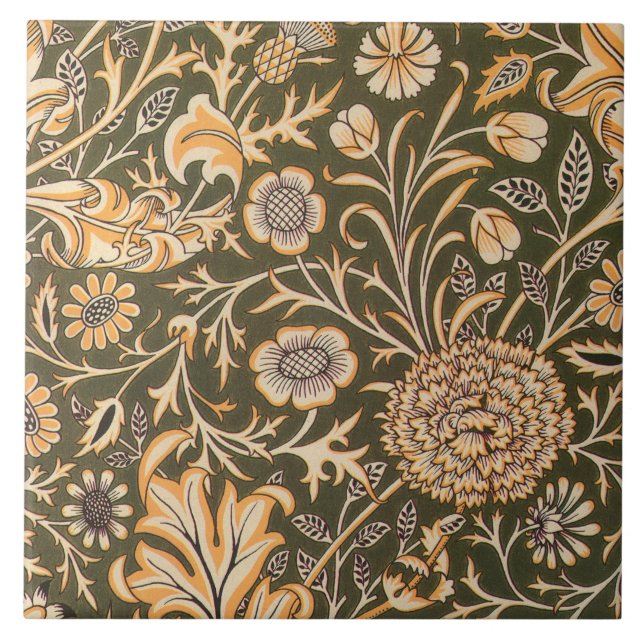 William Morris Cherwell Wallpaper Pattern Ceramic Tile (Front)