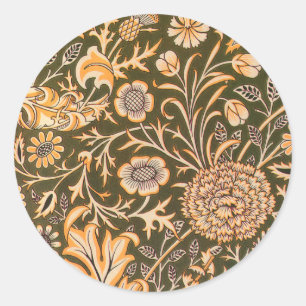 William Morris Cherwell Wallpaper Pattern Classic Round Sticker