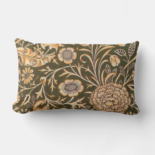 William Morris Cherwell Wallpaper Pattern Lumbar Cushion (Front)
