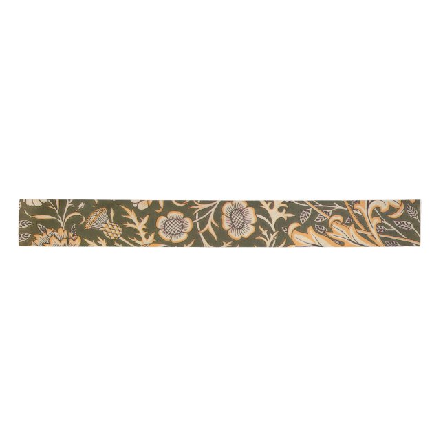 William Morris Cherwell Wallpaper Pattern Satin Ribbon (Front)