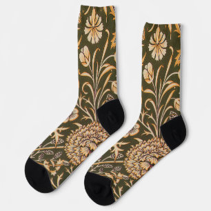 William Morris Cherwell Wallpaper Pattern Socks