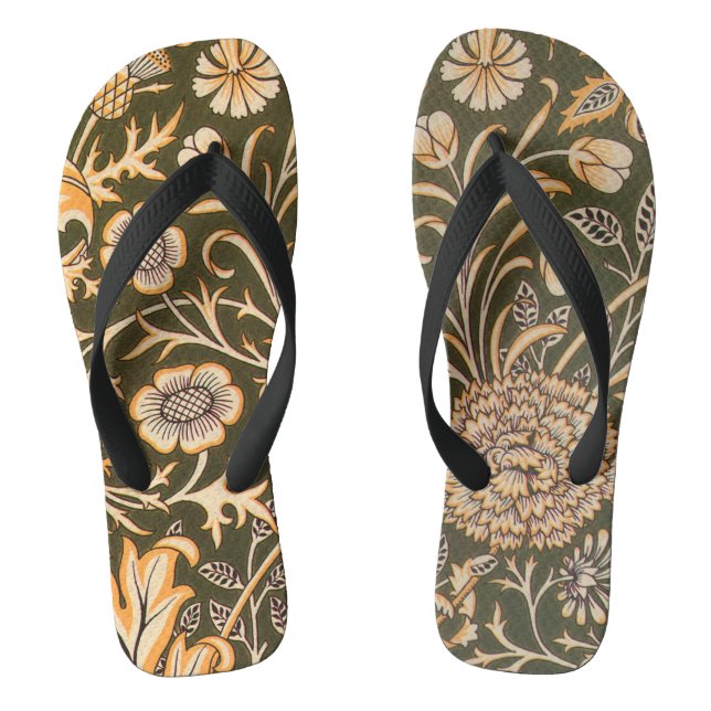 William Morris Cherwell Wallpaper Pattern Thongs (Footbed)