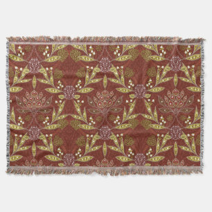 William Morris Christmas Throw Blanket