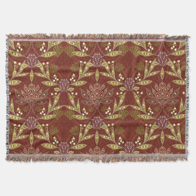William Morris Christmas  Throw Blanket (Front)