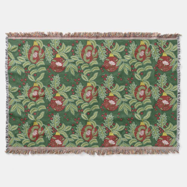 William Morris Christmas  Throw Blanket (Front)