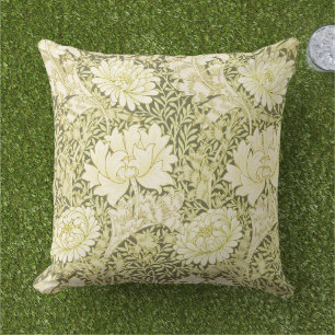 William Morris Chrysanthemum Floral Pattern Cushion