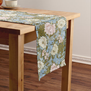 William Morris Chrysanthemum Floral Pattern Foliag Long Table Runner