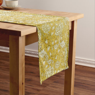 William Morris Chrysanthemum Floral Pattern Foliag Long Table Runner