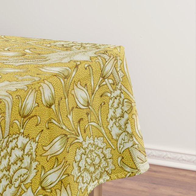 William Morris Chrysanthemum Floral Pattern Foliag Tablecloth (In Situ)