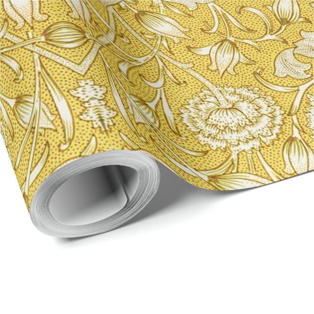 William Morris Chrysanthemum Floral Pattern Foliag Wrapping Paper (Roll Corner)