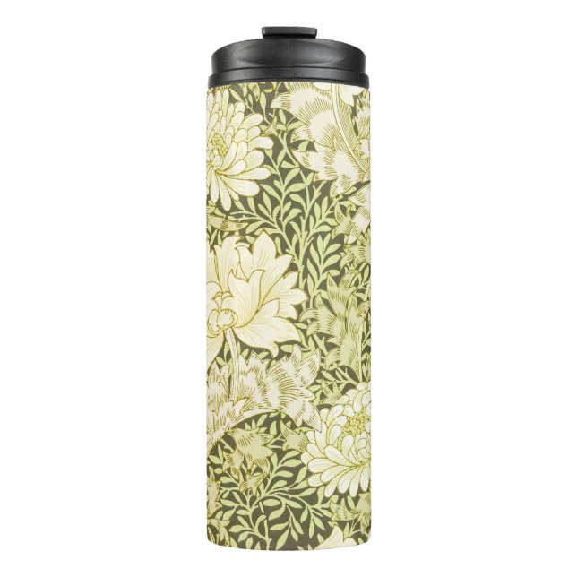 William Morris Chrysanthemum Floral Pattern Thermal Tumbler (Front)