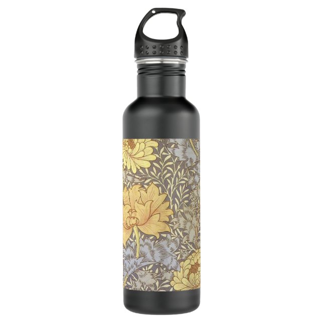 William Morris Chrysanthemum Mum Flowers 710 Ml Water Bottle (Front)