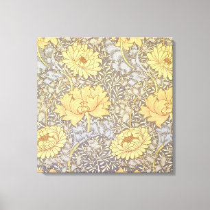 William Morris Chrysanthemum Mum Flowers Canvas Print