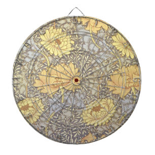 William Morris Chrysanthemum Mum Flowers Dartboard
