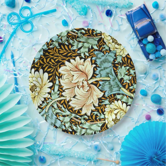 William Morris - Chrysanthemum, Paper Plate (Party)