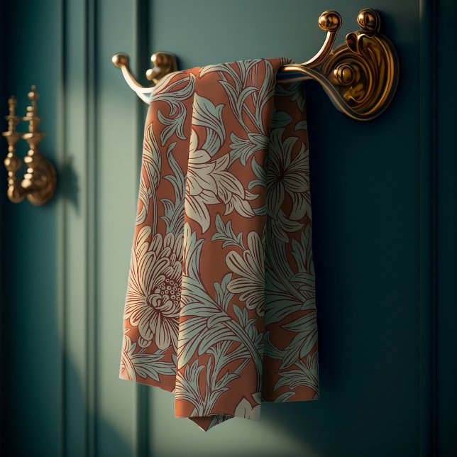 William Morris Chrysanthemum Pattern Bath Towel Se (Creator Uploaded)