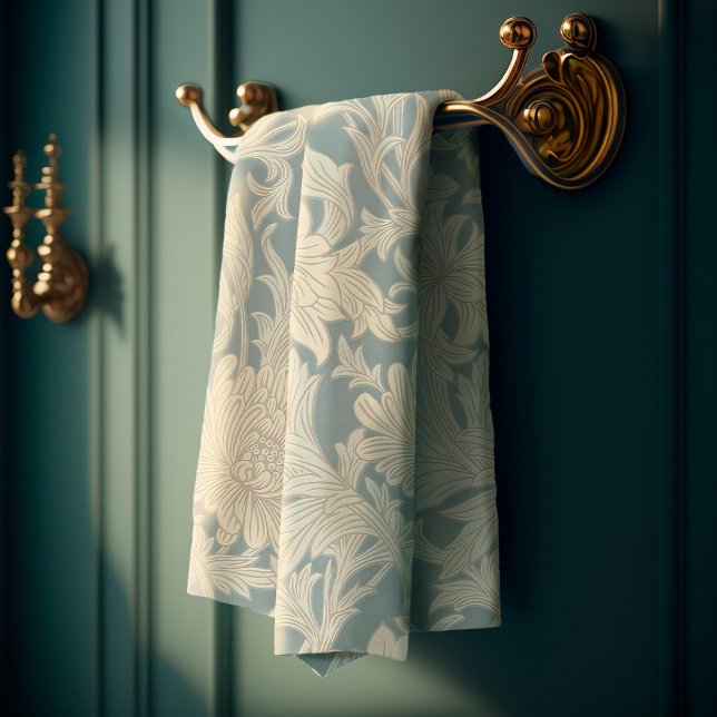 William Morris Chrysanthemum Pattern Bath Towel Set (Creator Uploaded)