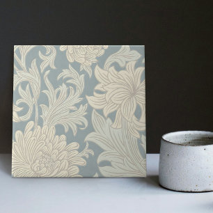 William Morris Chrysanthemum Pattern Ceramic Tile