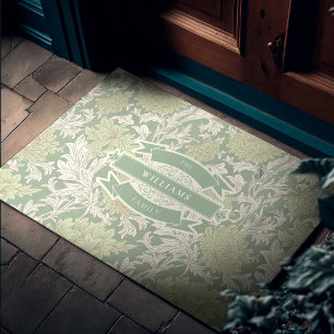 William Morris Chrysanthemum Pattern Doormat