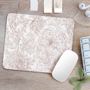 William Morris Chrysanthemum Pattern Mouse Pad