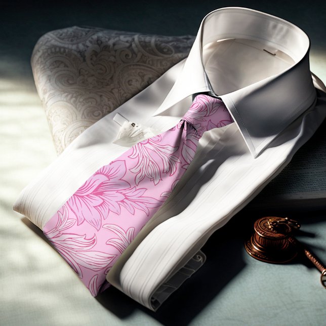 William Morris Chrysanthemum Pattern Neck Tie (Creator Uploaded)