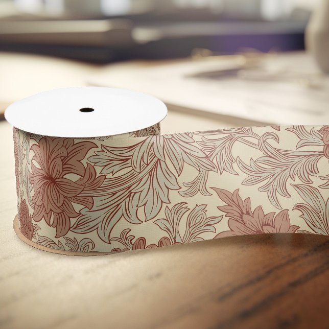 William Morris Chrysanthemum Pattern Satin Ribbon (Creator Uploaded)