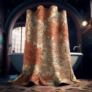 William Morris Chrysanthemum Pattern Shower Curtai Curtain