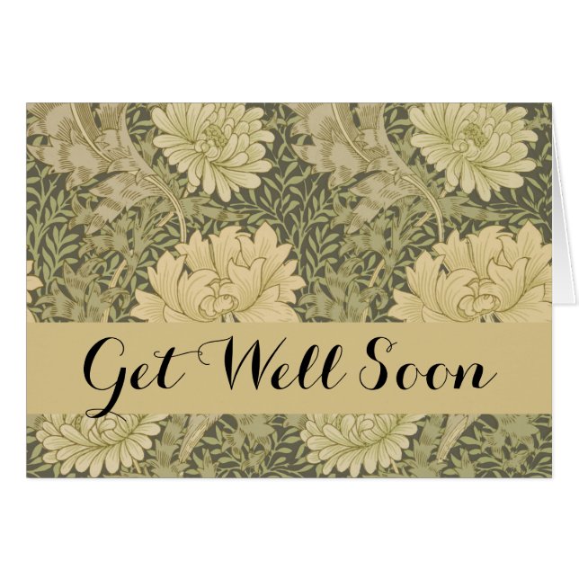William Morris Chrysanthemum Sage Flower (Front Horizontal)
