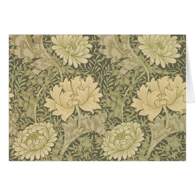 William Morris Chrysanthemum Sage Flower (Front Horizontal)