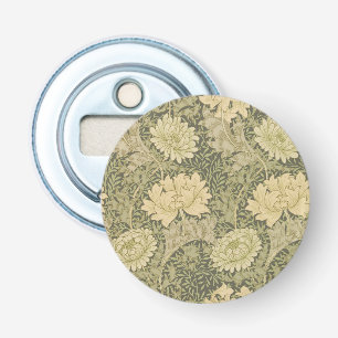 William Morris Chrysanthemum Sage Flower Bottle Opener