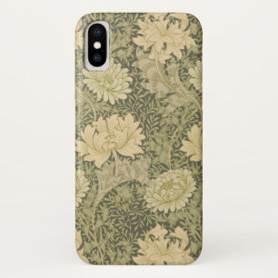 William Morris Chrysanthemum Sage Flower iPhone X Case