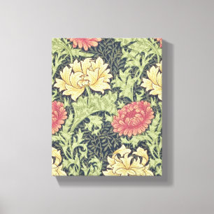 William Morris Chrysanthemum Vintage Floral Art Canvas Print