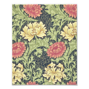 William Morris Chrysanthemum Vintage Floral Art Photo Print