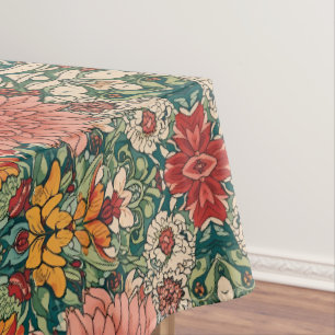 William Morris Chrysanthemums Floral Art Nouveau Tablecloth