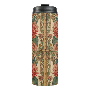 William Morris Chrysanthemums Floral Art Nouveau Thermal Tumbler