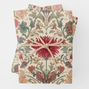 William Morris Chrysanthemums Floral Art Nouveau Wrapping Paper Sheet