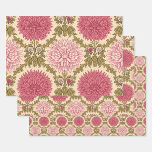 William Morris Chrysanthemums Floral Art Nouveau Wrapping Paper Sheet