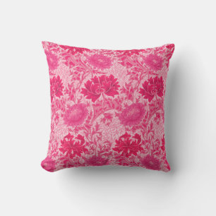 William Morris Chrysanthemums, Fuchsia Pink Cushion