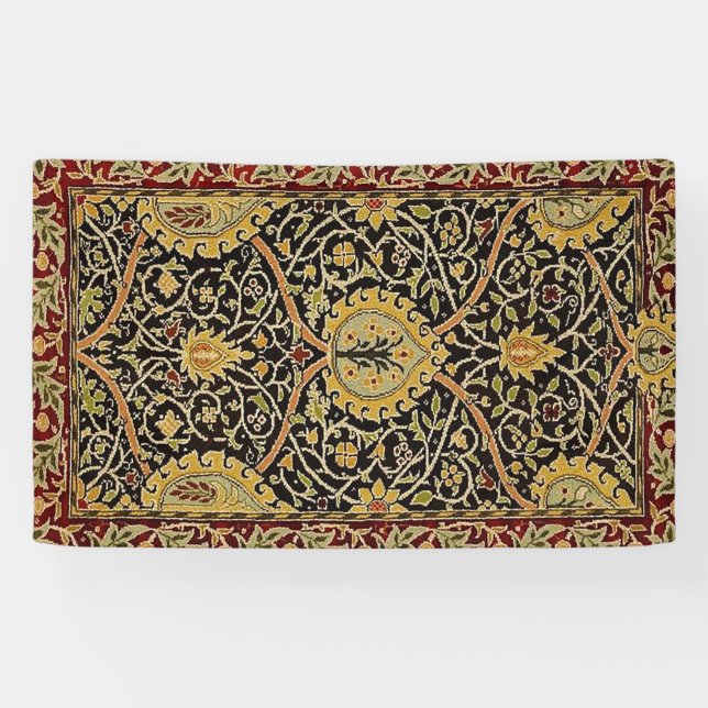 William Morris Classic Carpet Art Print Design Banner (Horizontal)