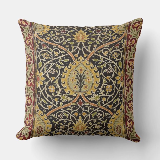 William Morris Classic Carpet Art Print Design Cushion (Front)