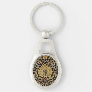 William Morris Classic Carpet Art Print Design Key Ring