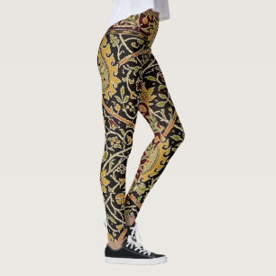 William Morris Classic Carpet Art Print Design Leggings