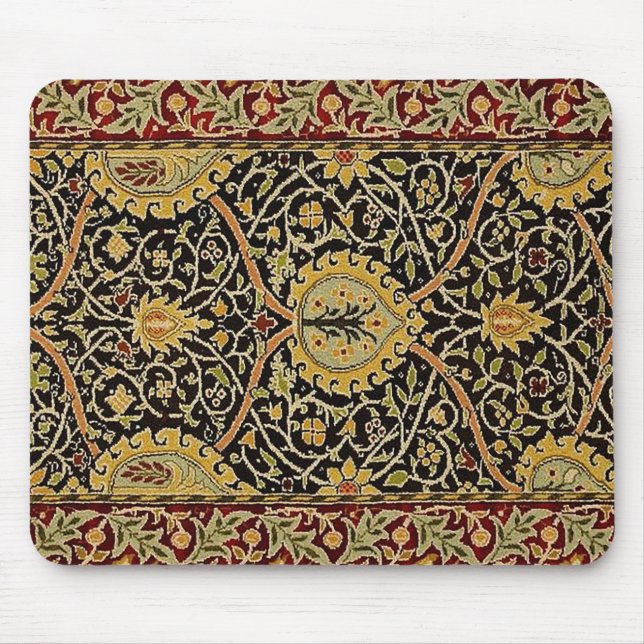 William Morris Classic Carpet Art Print Design Mouse Pad (Front)