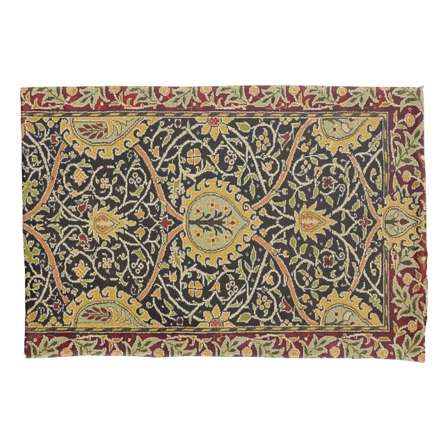 William Morris Classic Carpet Art Print Design Pillowcase (Front)