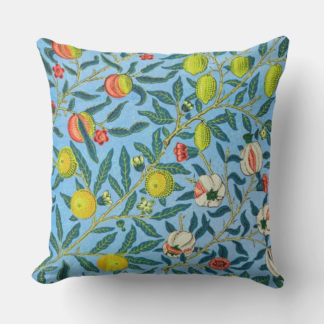 William Morris Classic Floral Outdoor Pillow (Front)